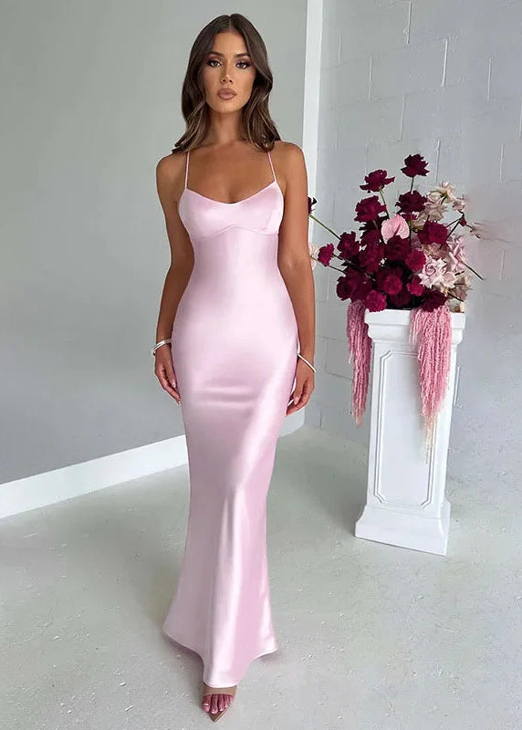 Spaghetti Strap Satin Dresses