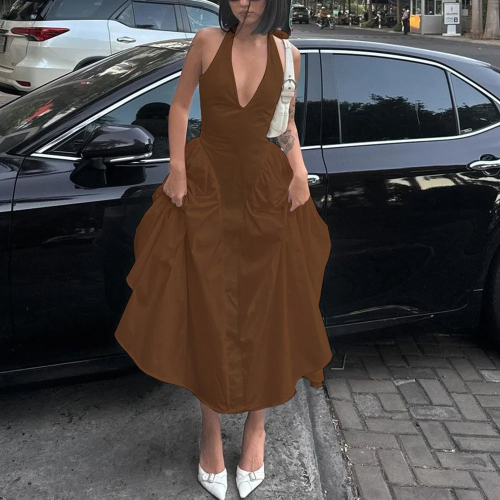 Backless A-line Dress