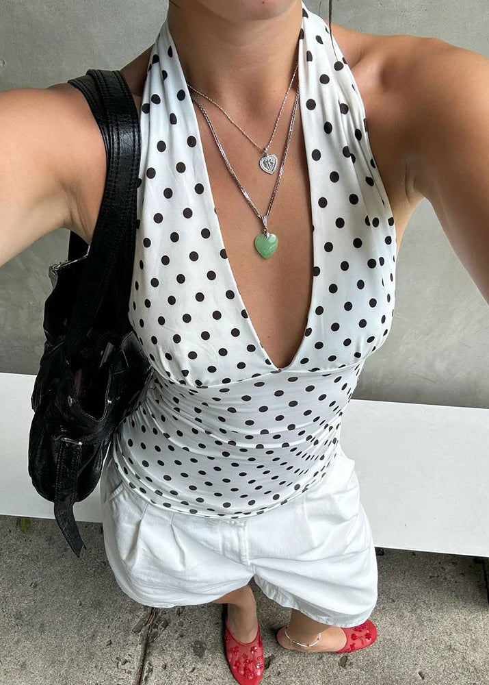 Polka Dot Print Top