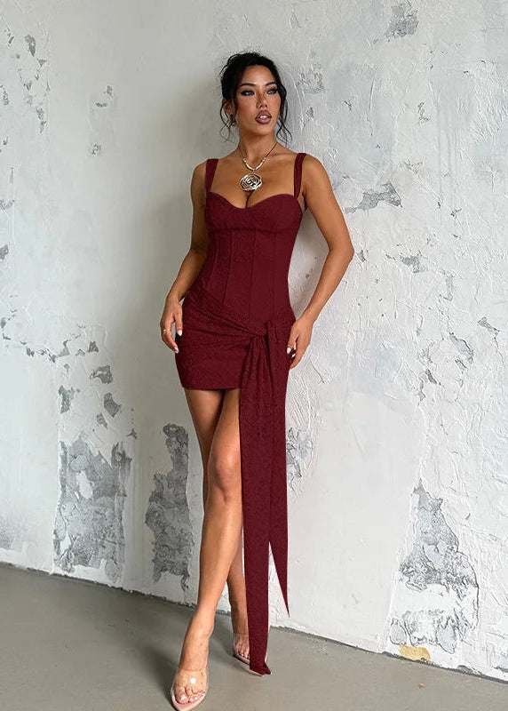 Lace Up Sling Mini Dress