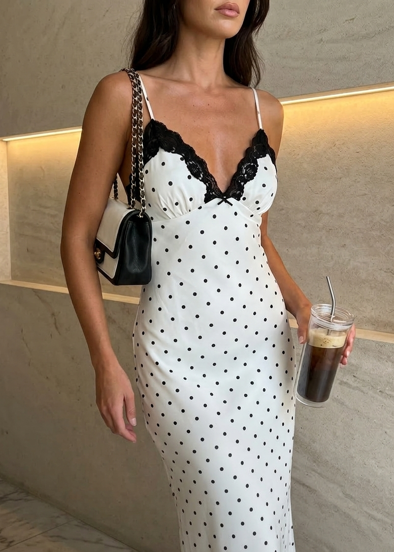 Polka Dot Slip Dress